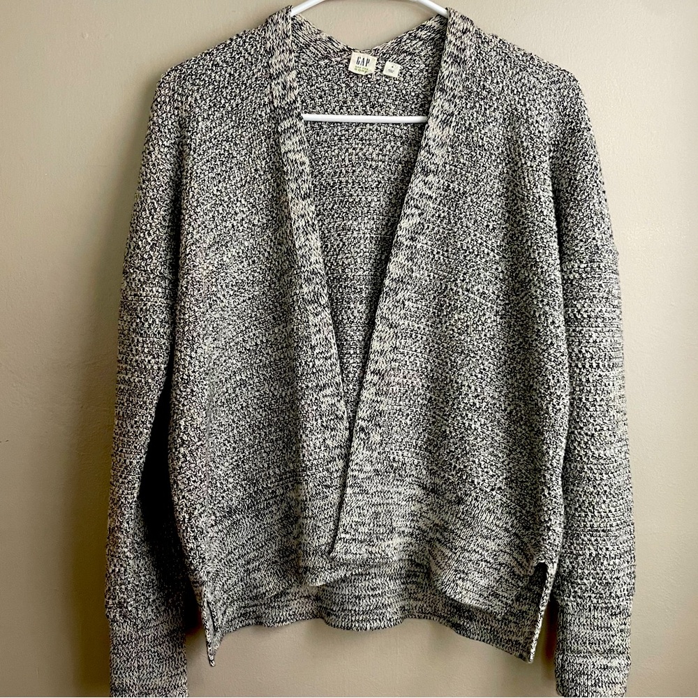 GAP Marled Open Front Textured Knit Cardigan Sweater – Size Small